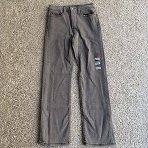 Levi's Wedgie Straight Jeans Womens 27 4 S Med Wash Gray High Rise Denim Pants